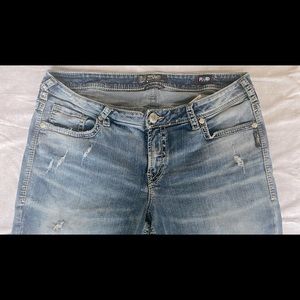 Silver boyfriend cut jeans - fluid denim